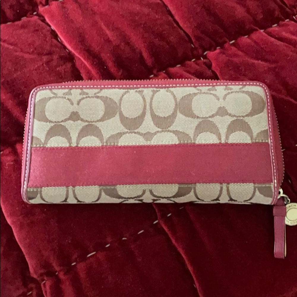 Coach zip around wallet